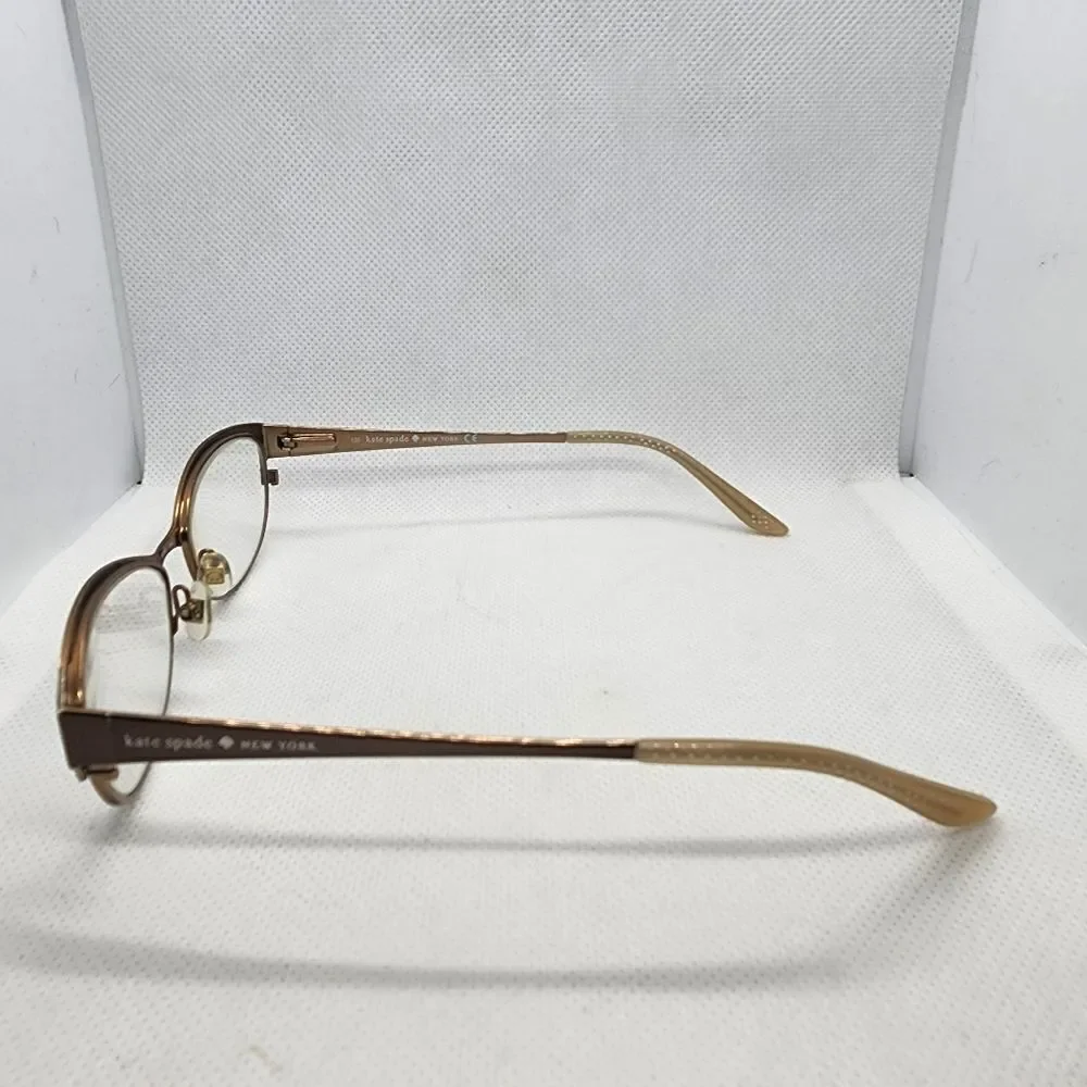 Kate Spade Camelot Tan & Gold Prescription Glasses Frames
